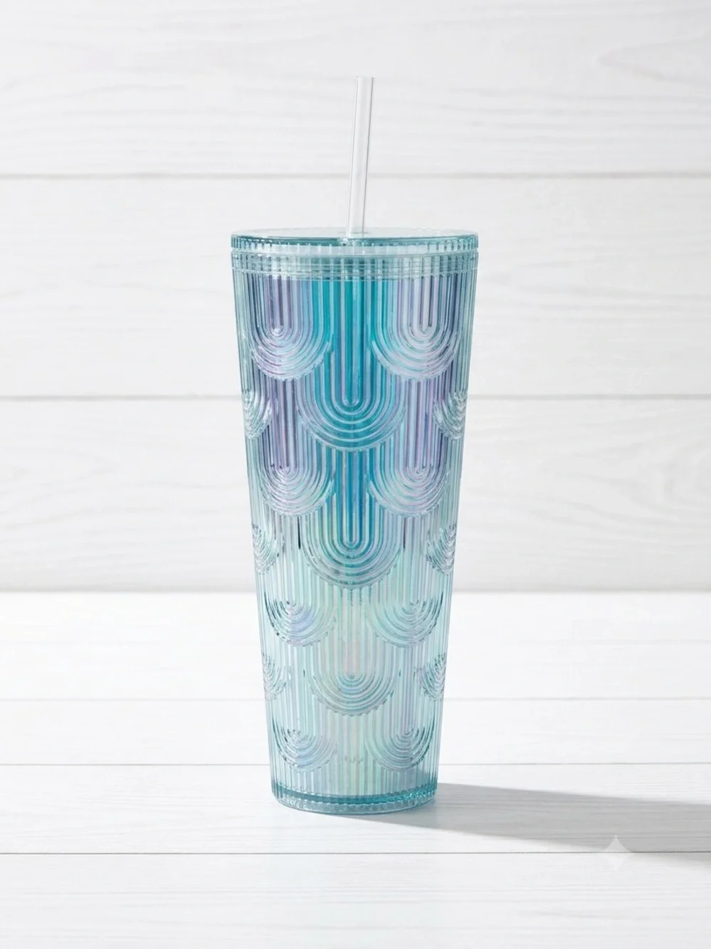 Starbucks Venti 24oz Iridescent Mermaid Scale Cold Cup Tumbler Spring 2022